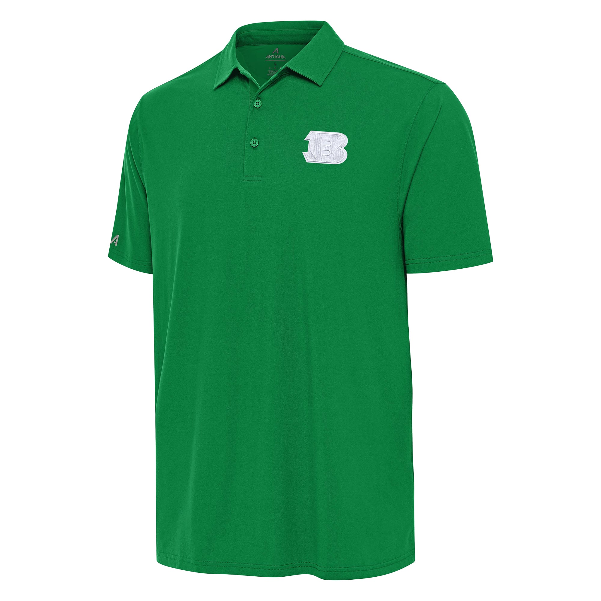 Polo Antigua vert Kelly pour homme, édition spéciale Saint-Patrick des Bengals de Cincinnati